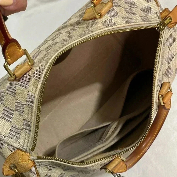 Louis Vuitton Speedy 30 Damier Azur Authentic With Key and Lock 316 - Picture 12 of 15